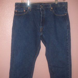 Levi's Mens Original 501 Stonewash Button Fly Straight Denim Jeans 40 x 30